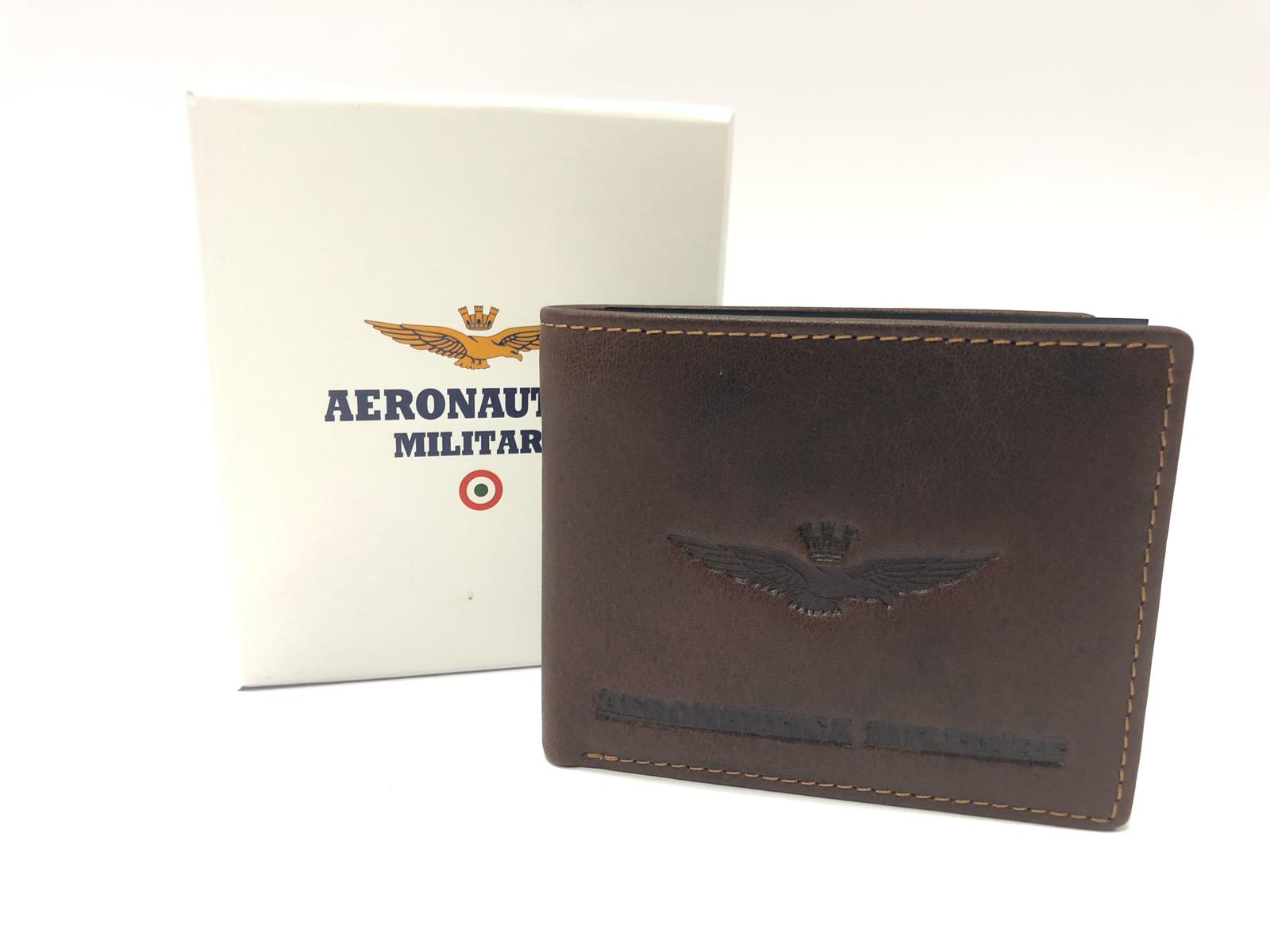 Portafoglio piccolo uomo di aeronautica militare am-240 moro