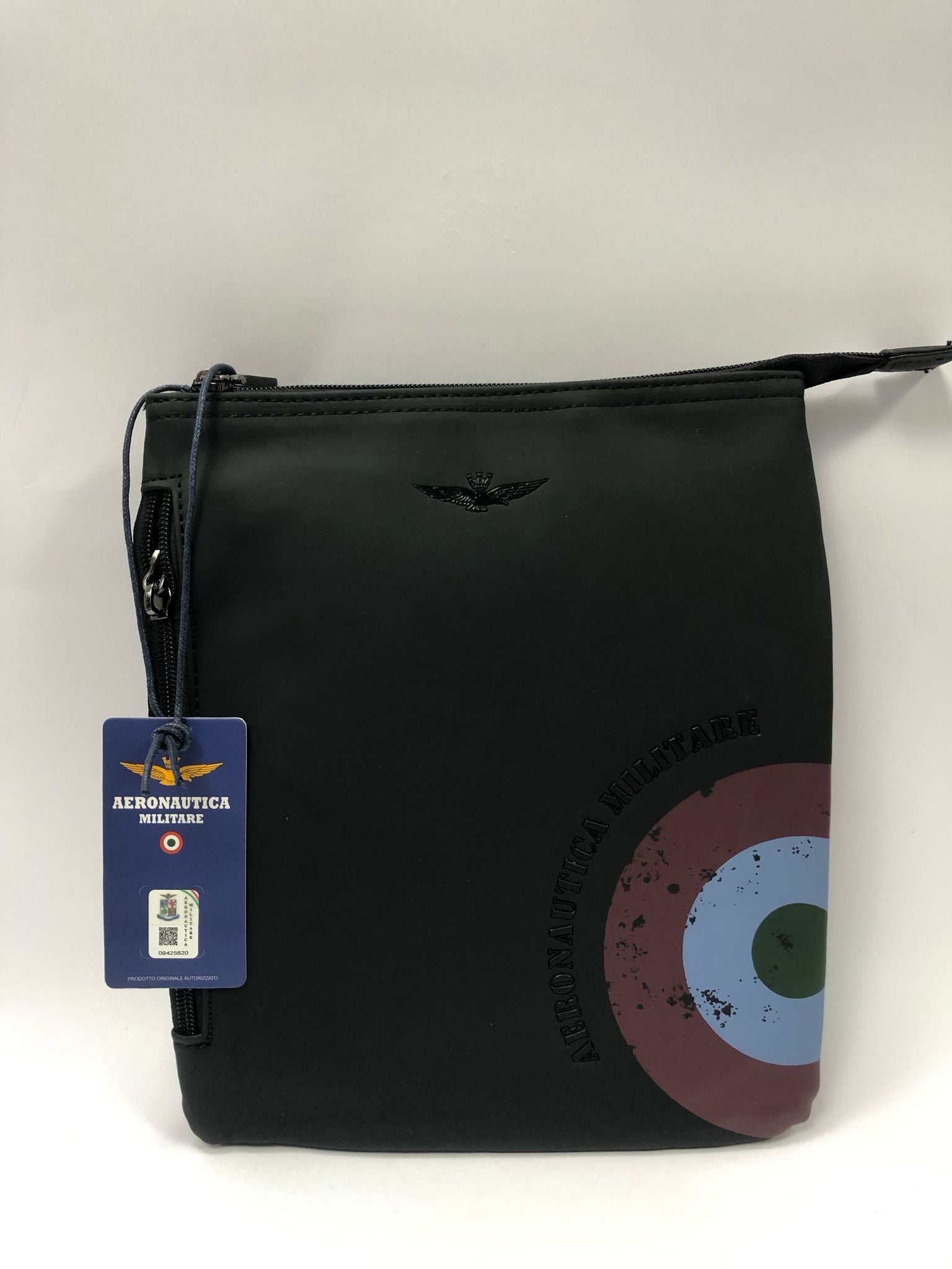 Borsello a tracolla di aeronautica militare am-511 nero/ blu