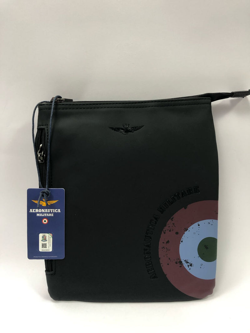 Borsello a tracolla di aeronautica militare am-511 nero/ blu