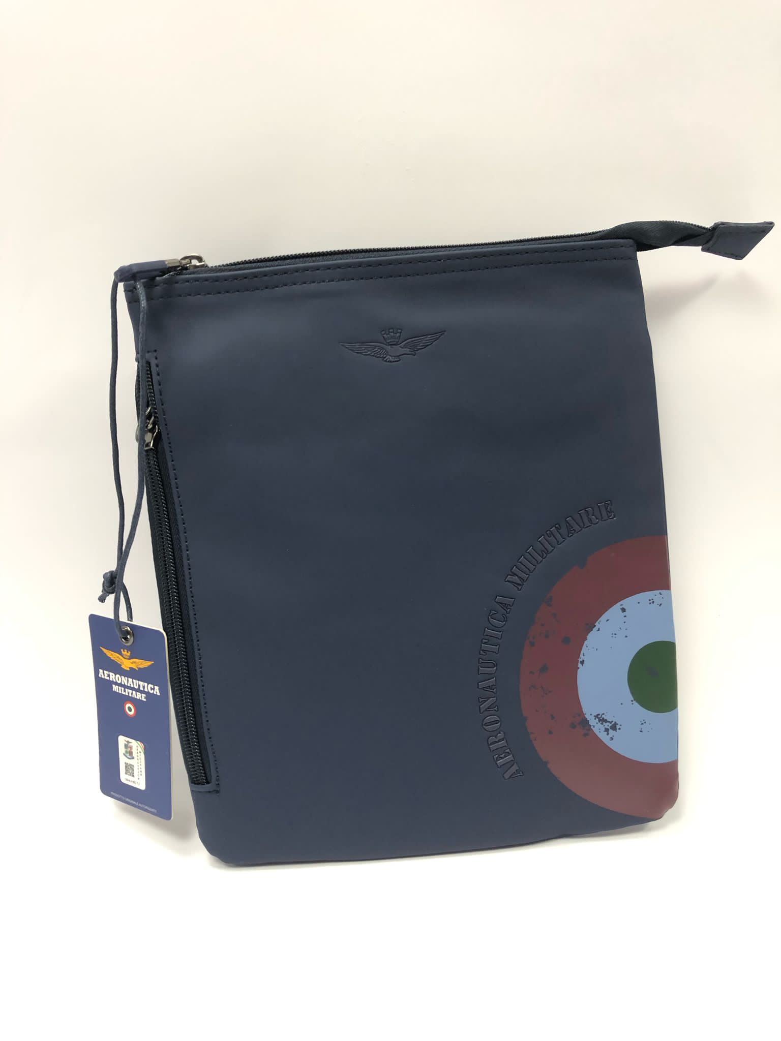 Borsello a tracolla di aeronautica militare am-511 nero/ blu