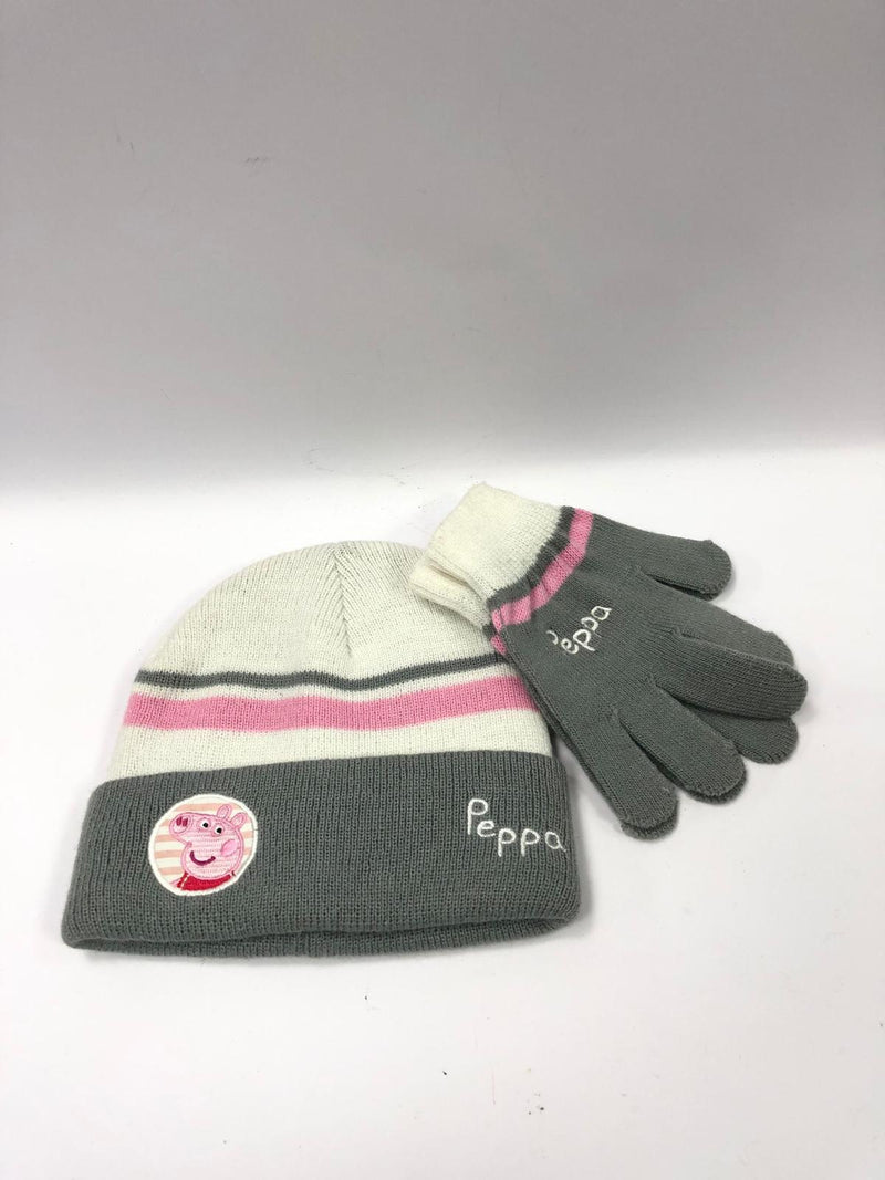 Coordinato cappello e sciarpa/ cappello e guanti bimba di peppa pig