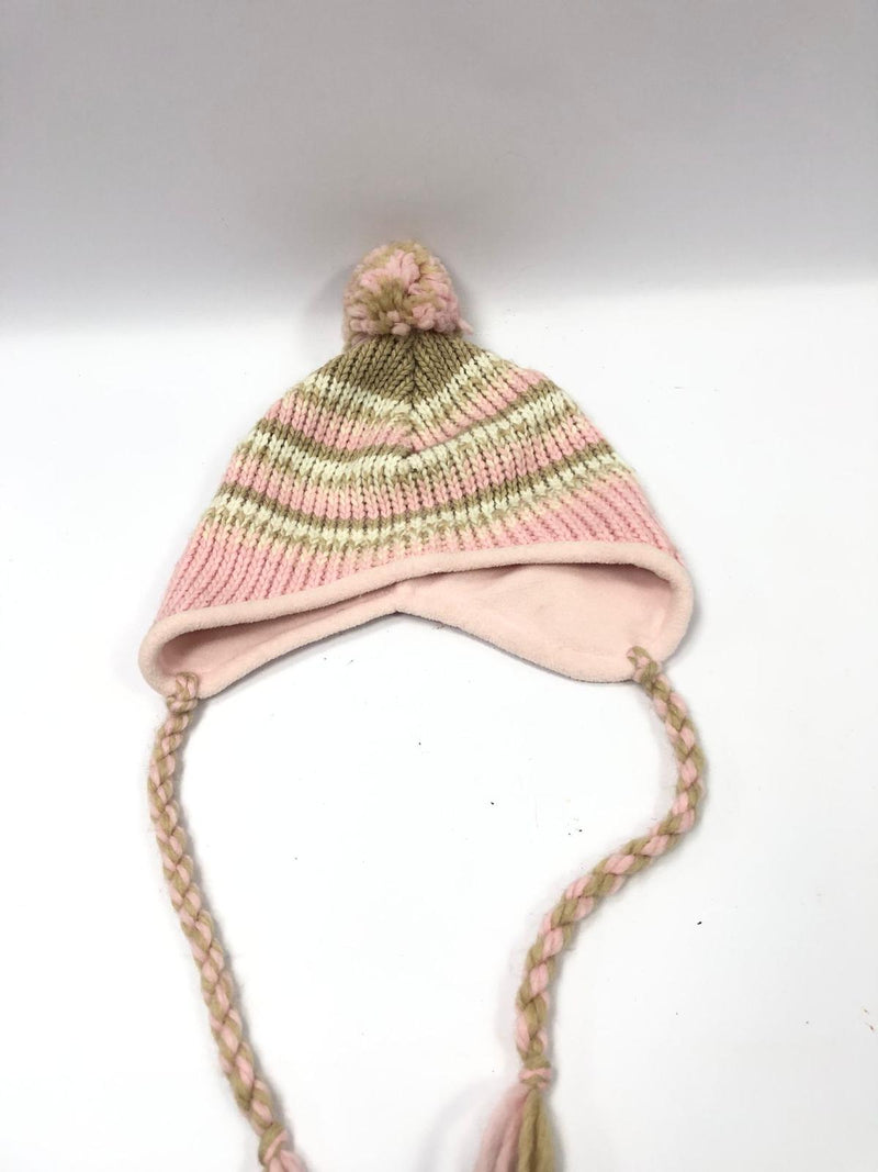 Cappello invernale bimba made in italy rosa chiaro/ nero/ rosa