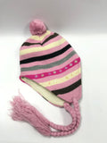 Cappello invernale bimba made in italy rosa chiaro/ nero/ rosa