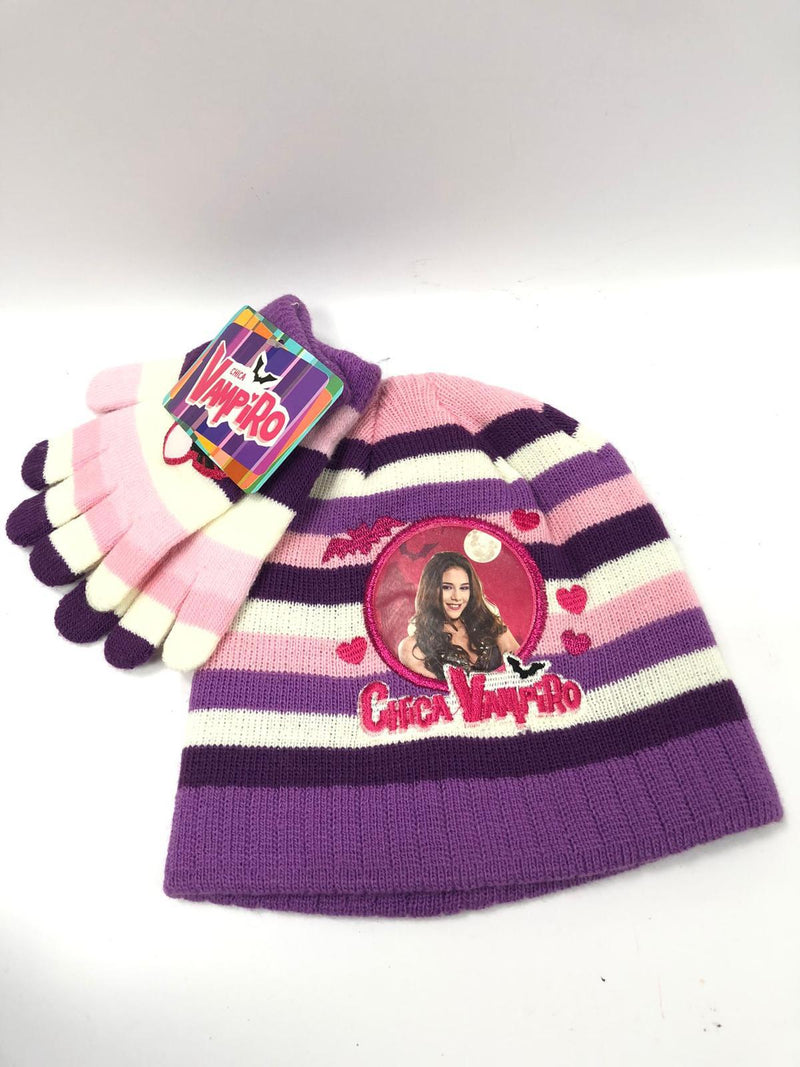 Coordinato cappello, guanti e sciarpa Chica vampiro