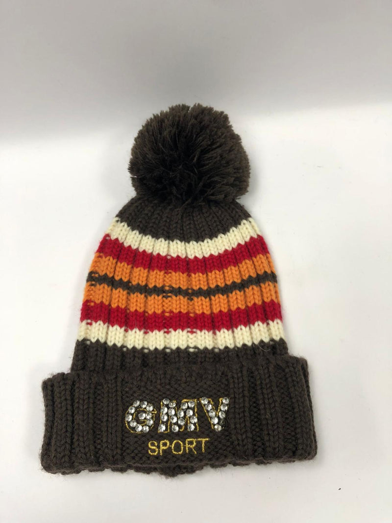 Cappello invernale bimba/ donna di Gianmarco venturi sport marrone/ bianco