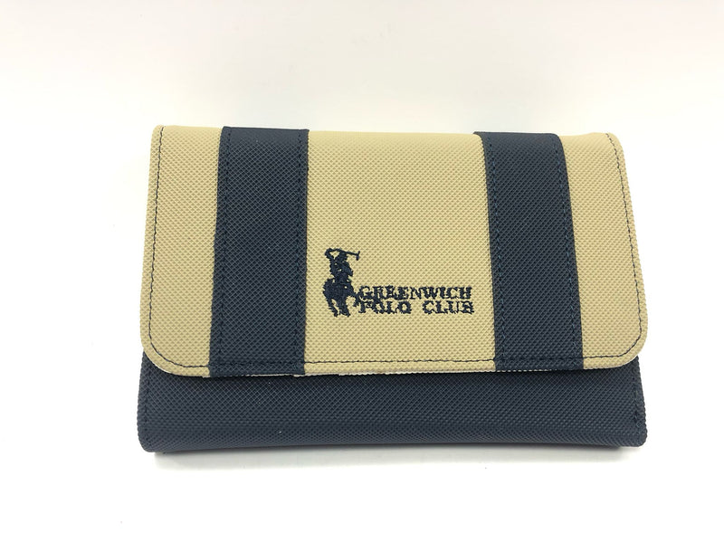 Portafoglio donna greenwich piccolo blu e bianco/ blu e beige