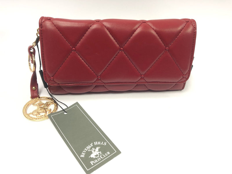 Pochette/ portafoglio donna di beverly hills polo club bh-3096 rosso/nero