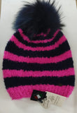 Cappello invernale donna di tirabasso fucsia e nero