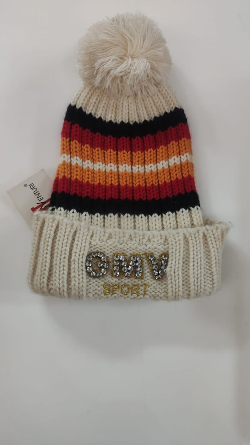 Cappello invernale bimba/ donna di Gianmarco venturi sport marrone/ bianco
