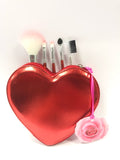 Camomilla milano set pennelli trucco cuore oro/rosso/ viola