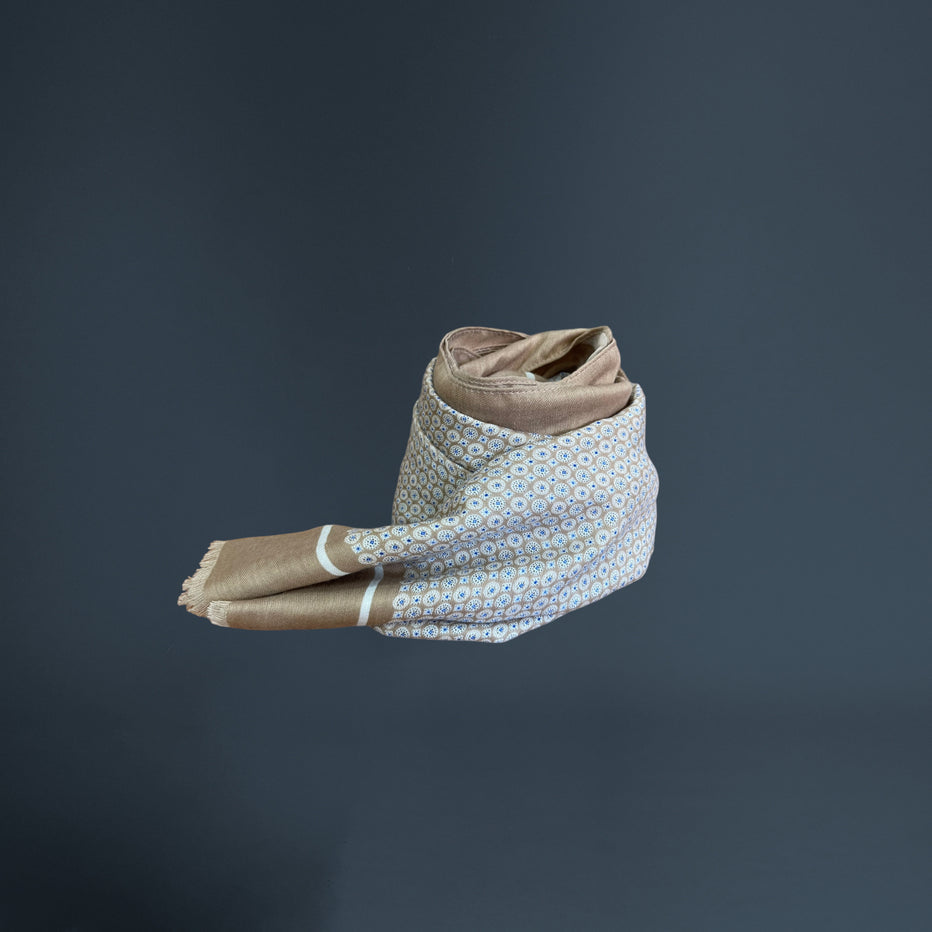 VICOLIVENTI sciarpa uomo fantasia BEIGE/PANNA