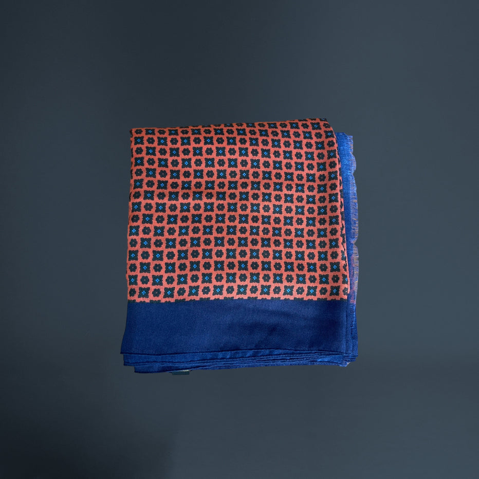 VICOLIVENTI sciarpa uomo fantasia ROSSO/BLU