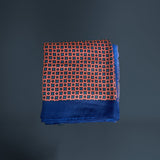 VICOLIVENTI sciarpa uomo fantasia ROSSO/BLU
