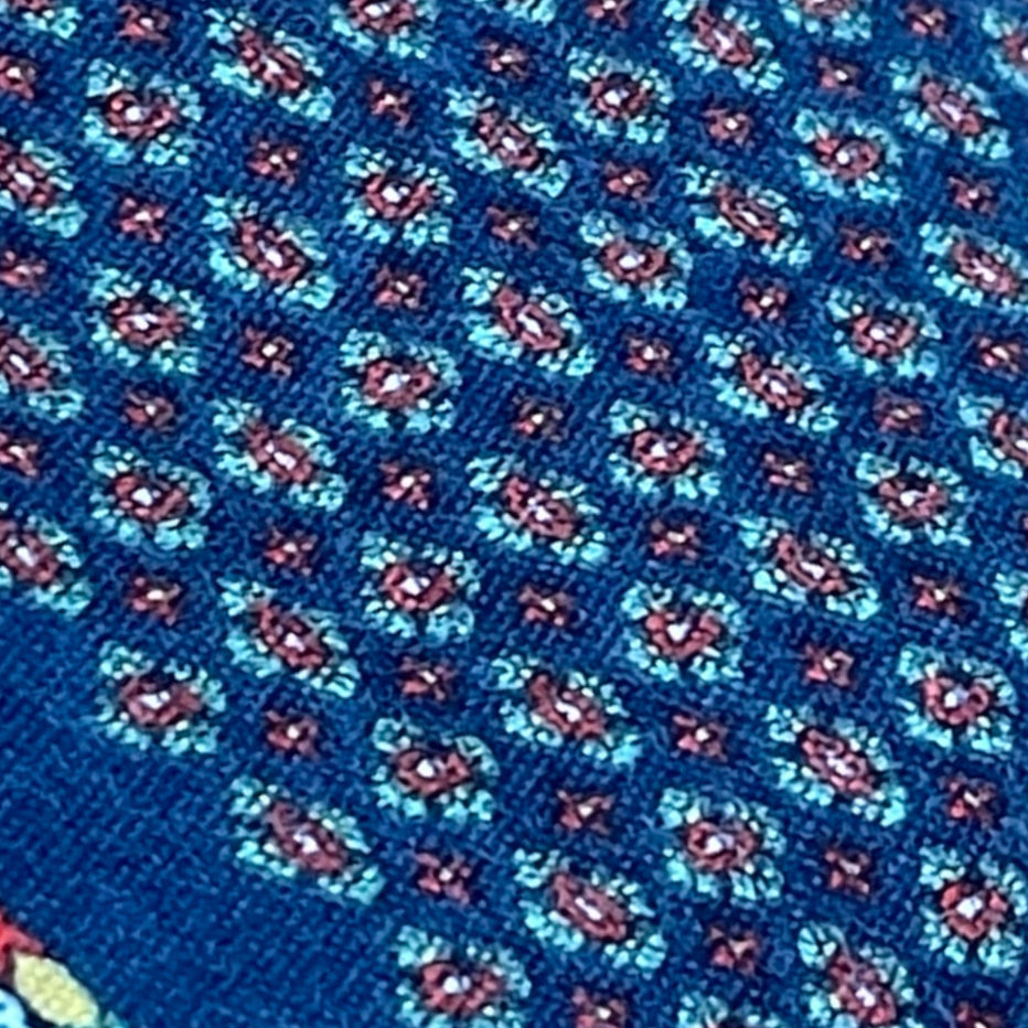 VICOLOVENTI sciarpa uomo fantasia GIALLO/BLU/ROSSA