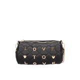 Borsa a tracolla donna love to love LO242 petrol/ nero/ rosso/ taupe