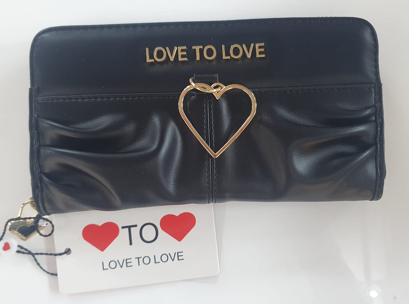 portafoglio donna love to love LO-264 nero/ bordeaux