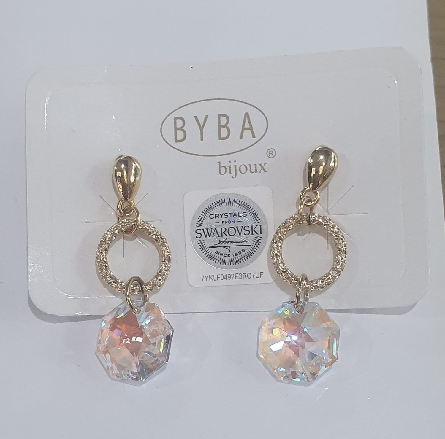 orecchini con swarovsky pendente di byba bijoux