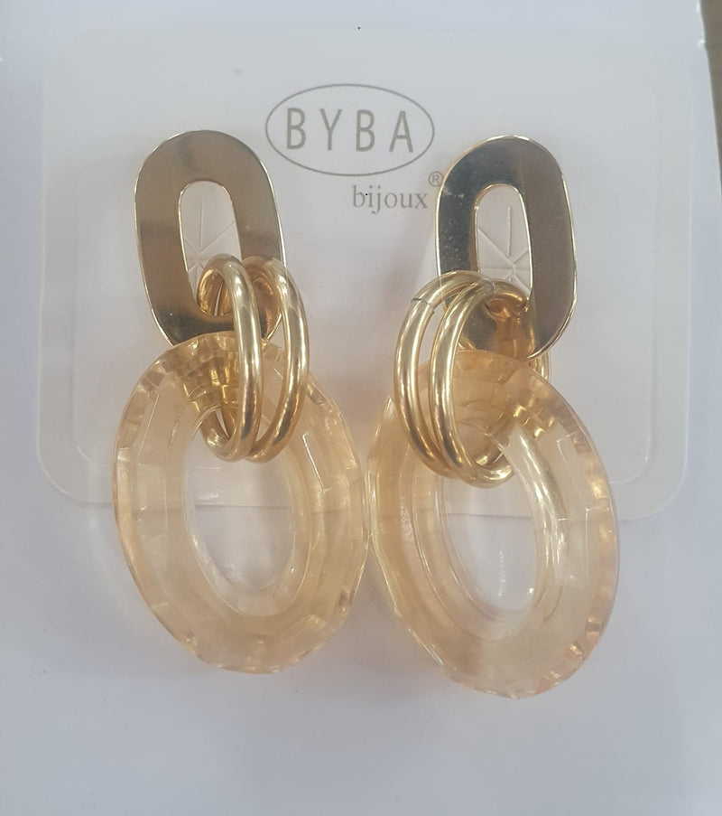 orecchini pendenti con ciondolo in resina di byba bijoux