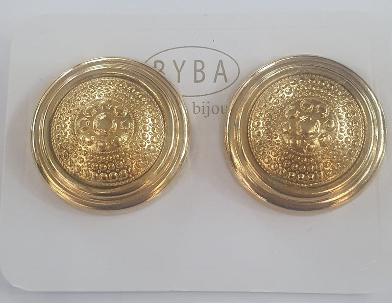 orecchini clip bottone oro di byba bijoux