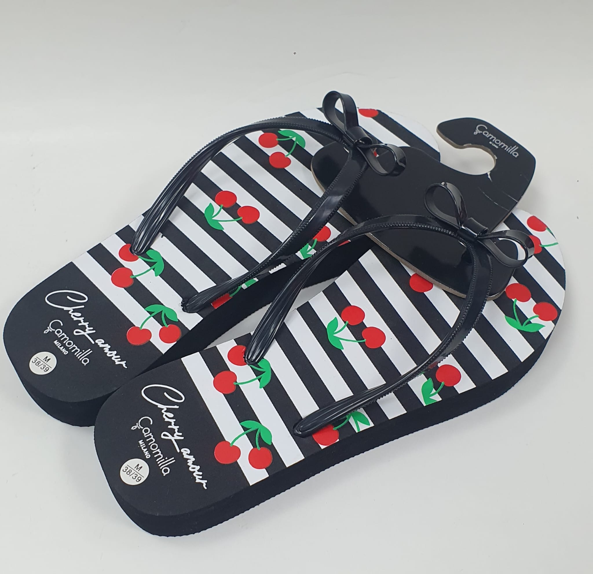 flip flop nero cherry di camomilla milano cod.59159 S 36-37/ M 38-39 / L 40-41