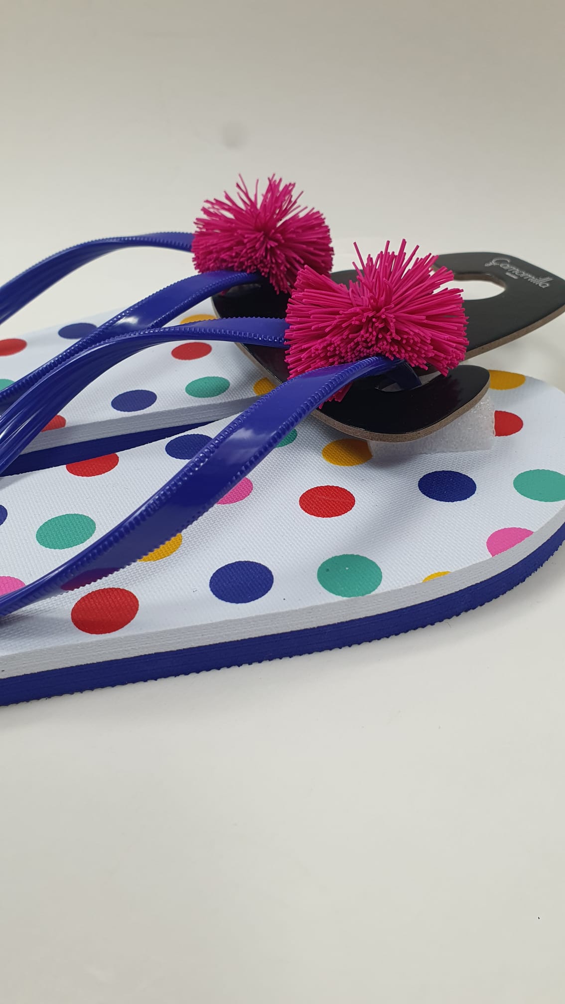 flip flop viola a pois di camomilla milano cod. 59181 S 36-37/ M 38-39/ L 40-41