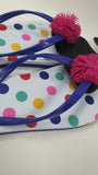 flip flop viola a pois di camomilla milano cod. 59181 S 36-37/ M 38-39/ L 40-41