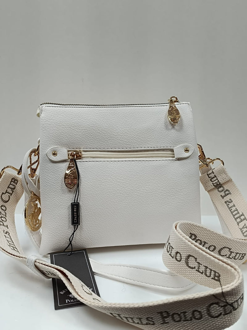 borsa donna di beverly hills polo club bh-3643 azzurra/ bianca
