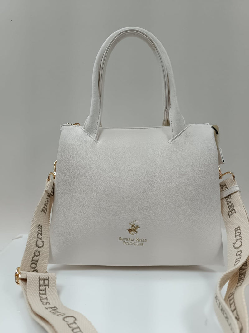 borsa donna di beverly hills polo club bh-3641 bianco/ azzurro