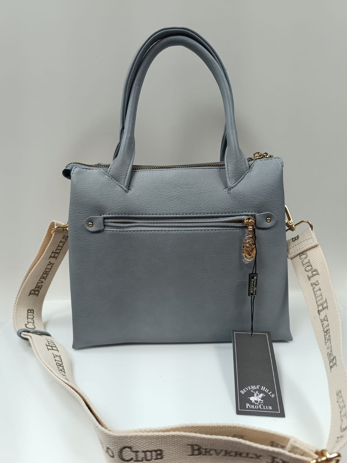 borsa donna di beverly hills polo club bh-3641 bianco/ azzurro