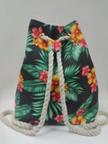 sacca mare tropical nero Aloha di camomilla milano cod. 00701 nero/ bianco