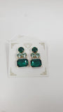 coordinato di orecchini, collana e anello di trik bijoux nero/ verde/ blu/ oro/ argento