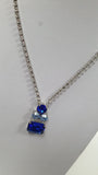 coordinato di orecchini, collana e anello di trik bijoux nero/ verde/ blu/ oro/ argento