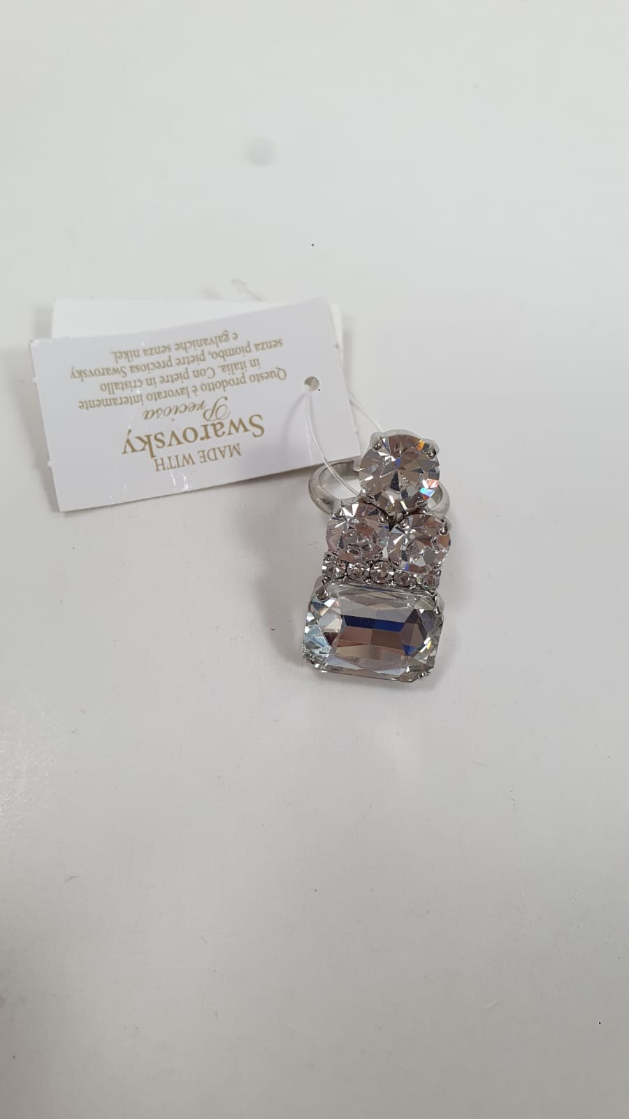 coordinato di orecchini, collana e anello di trik bijoux nero/ verde/ blu/ oro/ argento