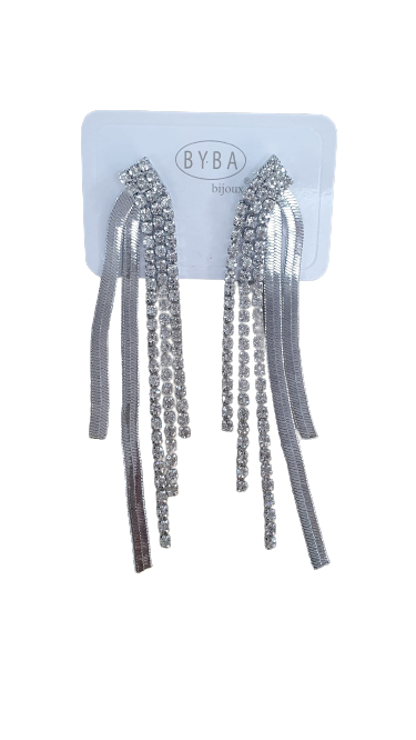 Orecchini pendenti di byba bijoux oro/ argento