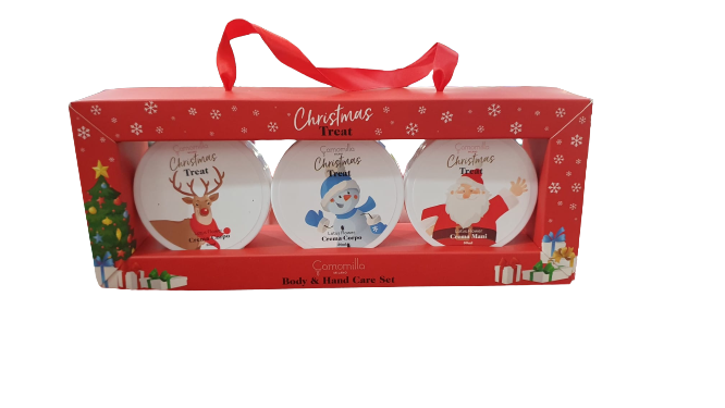 cofanetto regalo natalizio di camomilla milano body e hand care set cod. 61433