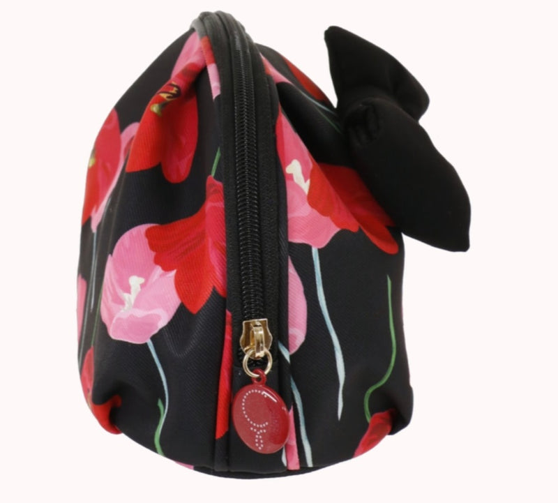 Beauty case/ Pouch L nero papaveri e pois di camomilla Milano cod. 58988