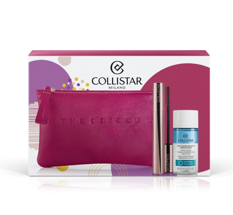 Cofanetto donna collistar mascara infinito extra nero + soluzione bifasica struccante