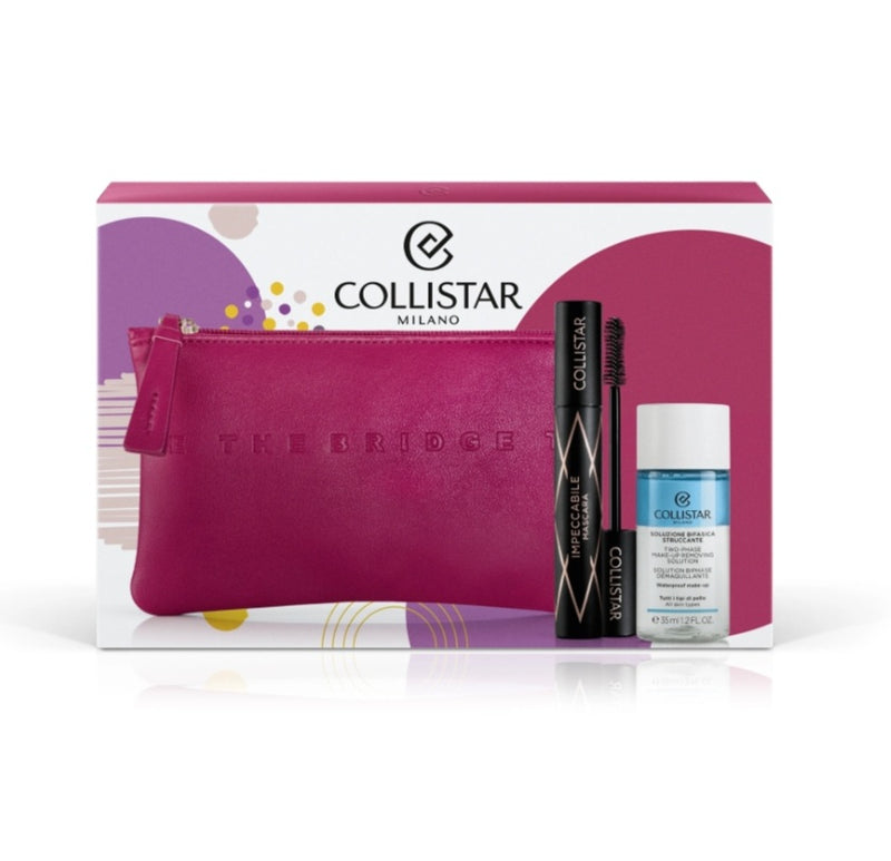 Cofanetto donna collistar mascara impeccabile ultra nero + soluzione bifasica struccante 35ml