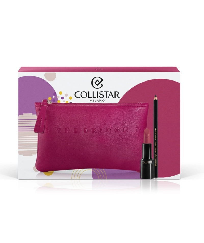 Cofanetto donna collistar rossetto puro 113 autunno berry + matita kajal nera