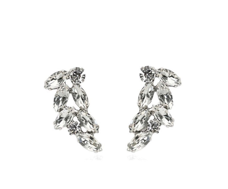 Orecchini a lobo di trik bijoux argento con brillantino classico