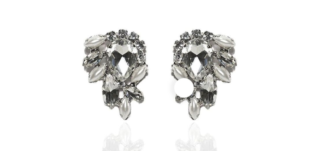 Orecchini momeria di trik bijoux con perle e brilantino