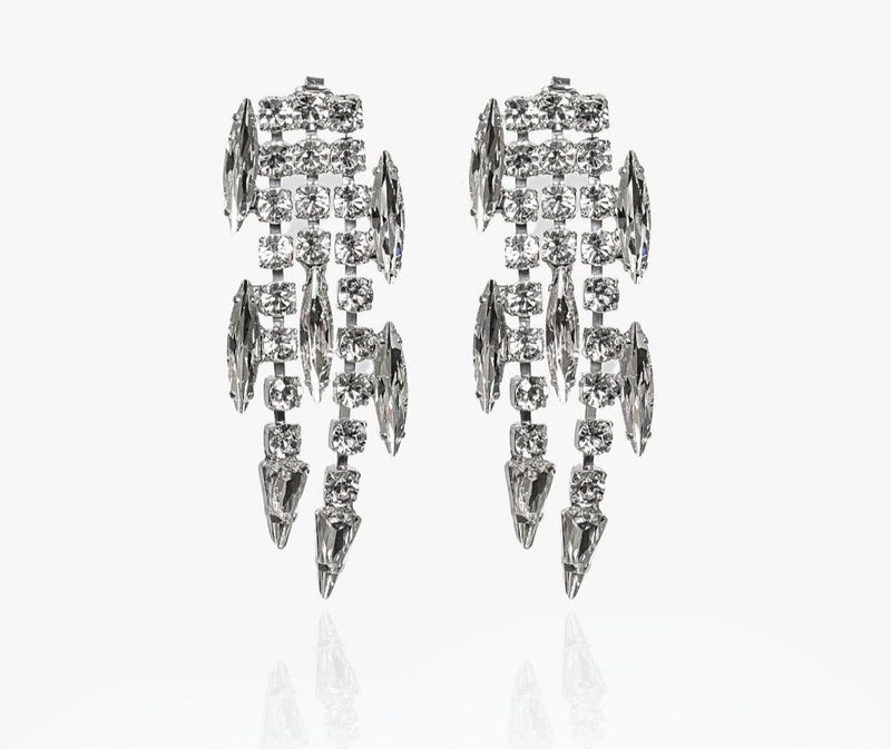 Orecchini curtia di trik bijoux a clip pendenti argento