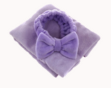 Set spugna con fascia di camomilla milano cod. 64156 marrone/ rosa/ celeste/ viola