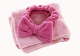 Set spugna con fascia di camomilla milano cod. 64156 marrone/ rosa/ celeste/ viola
