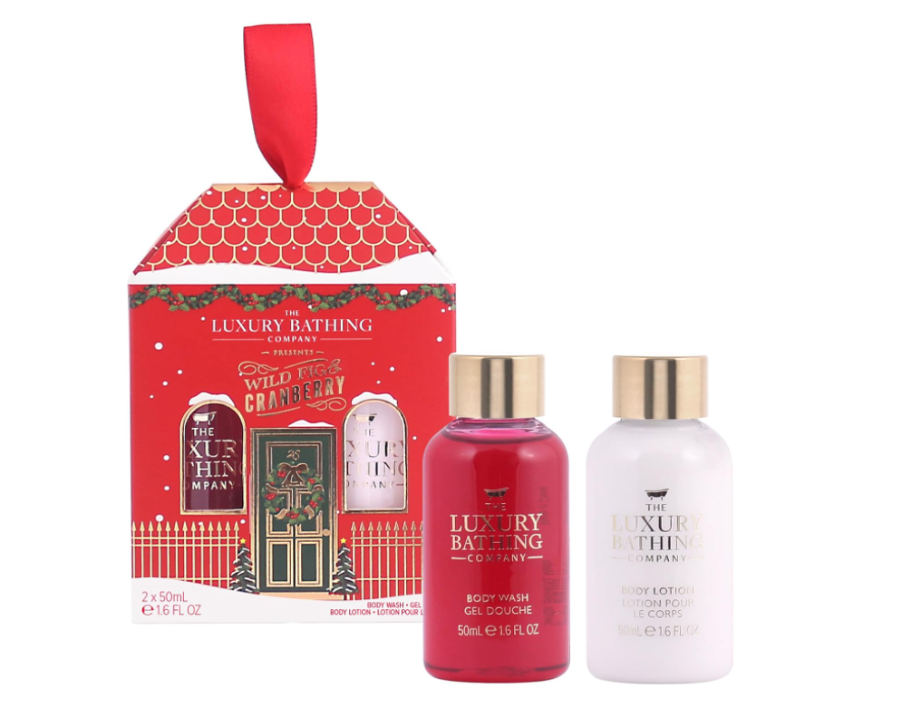confezione di natale The luxury bathing company bagnoschiuma e crema corpo 2 x 50 ml