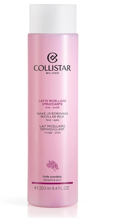 Latte micellare struccante viso-occhi per pelli sensibili di collistar 250 ml