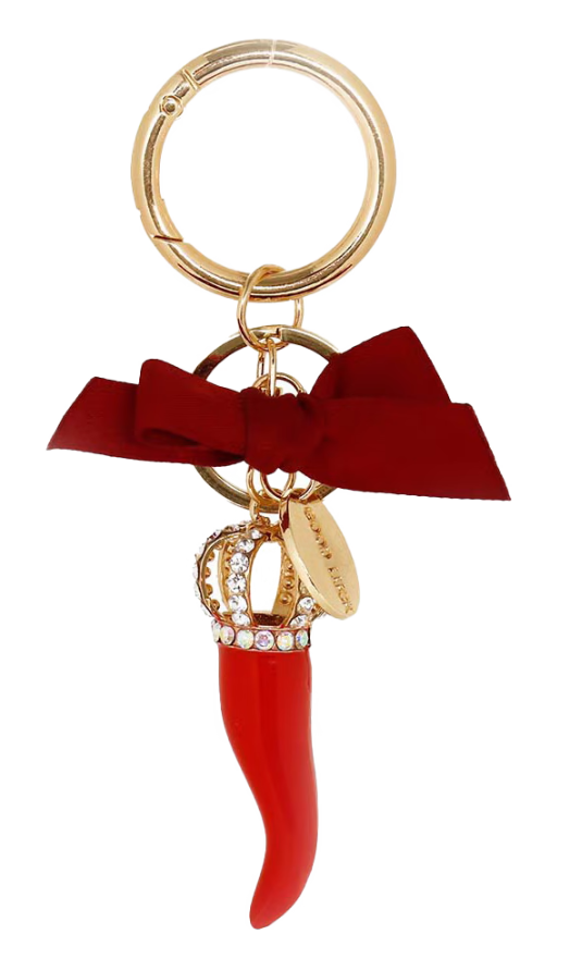 portachiavi donna di camomilla milano cod. 57777 peperoncino rosso/ peperoncino brillantinato