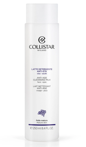 latte detergente anti-età viso- occhi di collistar 250 ml