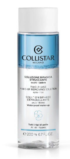 >Soluzione bifasica struccante ochi-labbra di collistar da 200ml