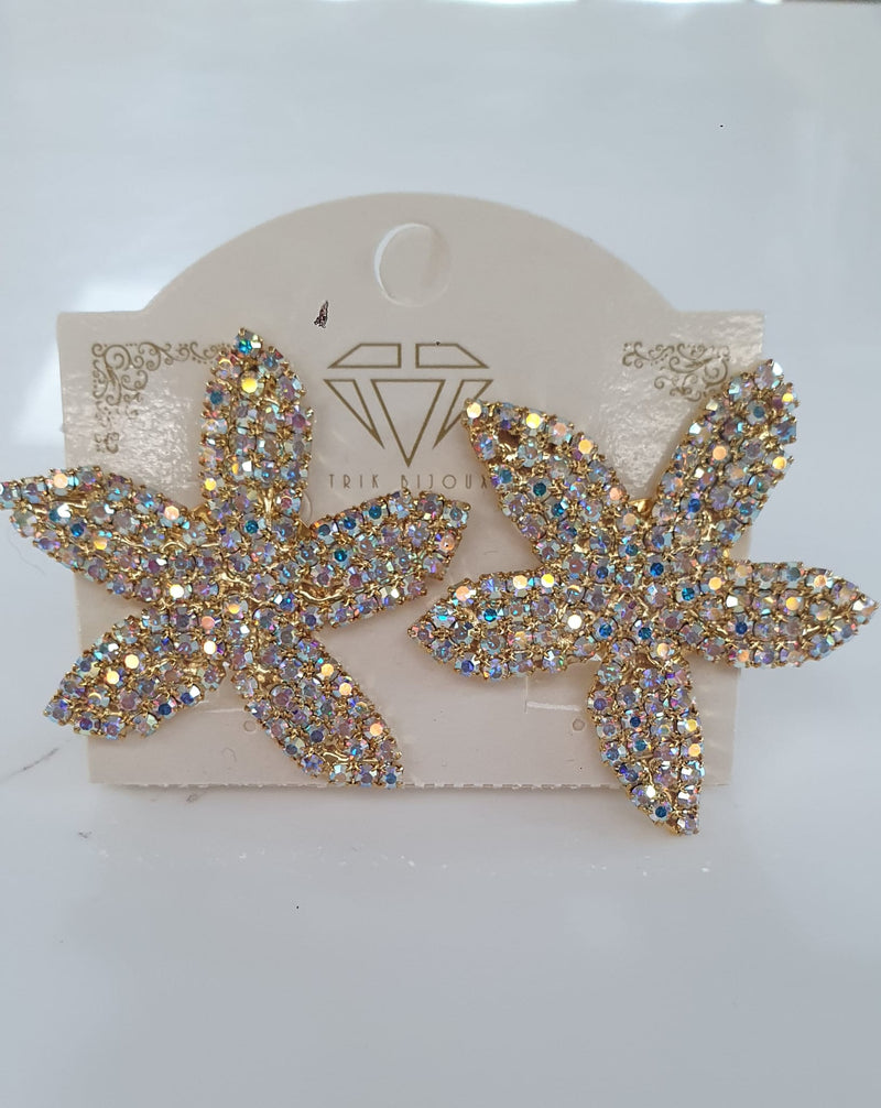 donna orecchini clips Grays di trik bijoux argento/ oro multicolor